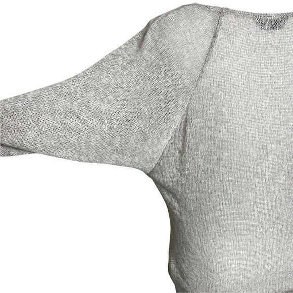 SJS Owl Print Embroidered Sweater 3/4 Wide Sleeves Size Medium Tan - Picture 5 of 9